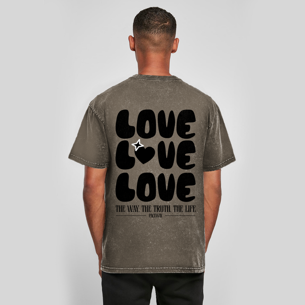 Oversize Washed T-Shirt Love