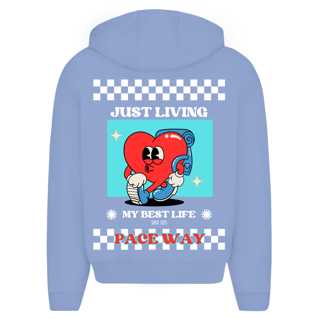 Oversize Zipper Hoodie My Best Life