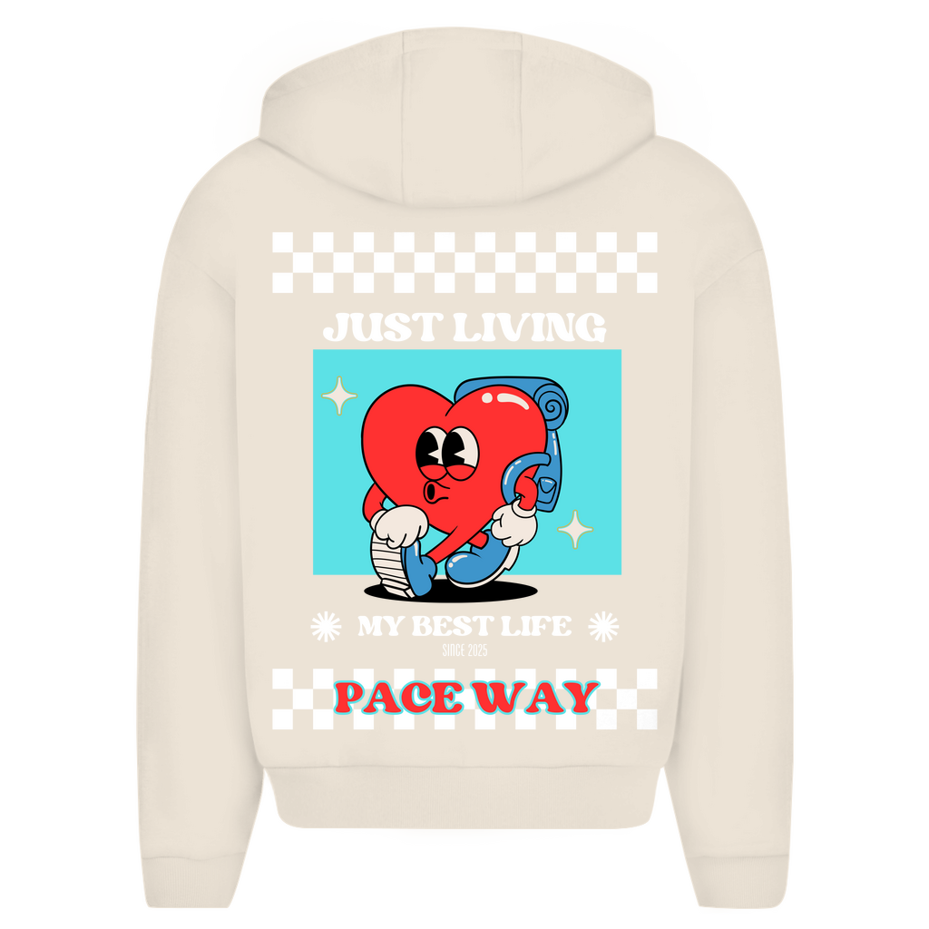 Oversize Zipper Hoodie My Best Life