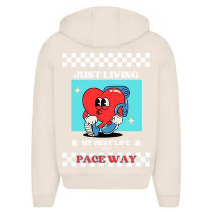 Oversize Zipper Hoodie My Best Life