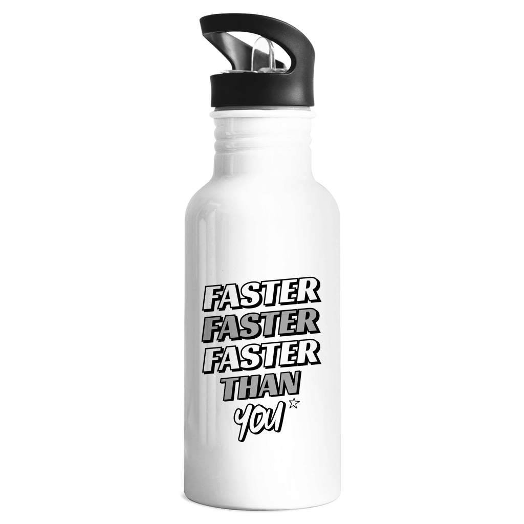 Edelstahl-Trinkflasche Faster Than You